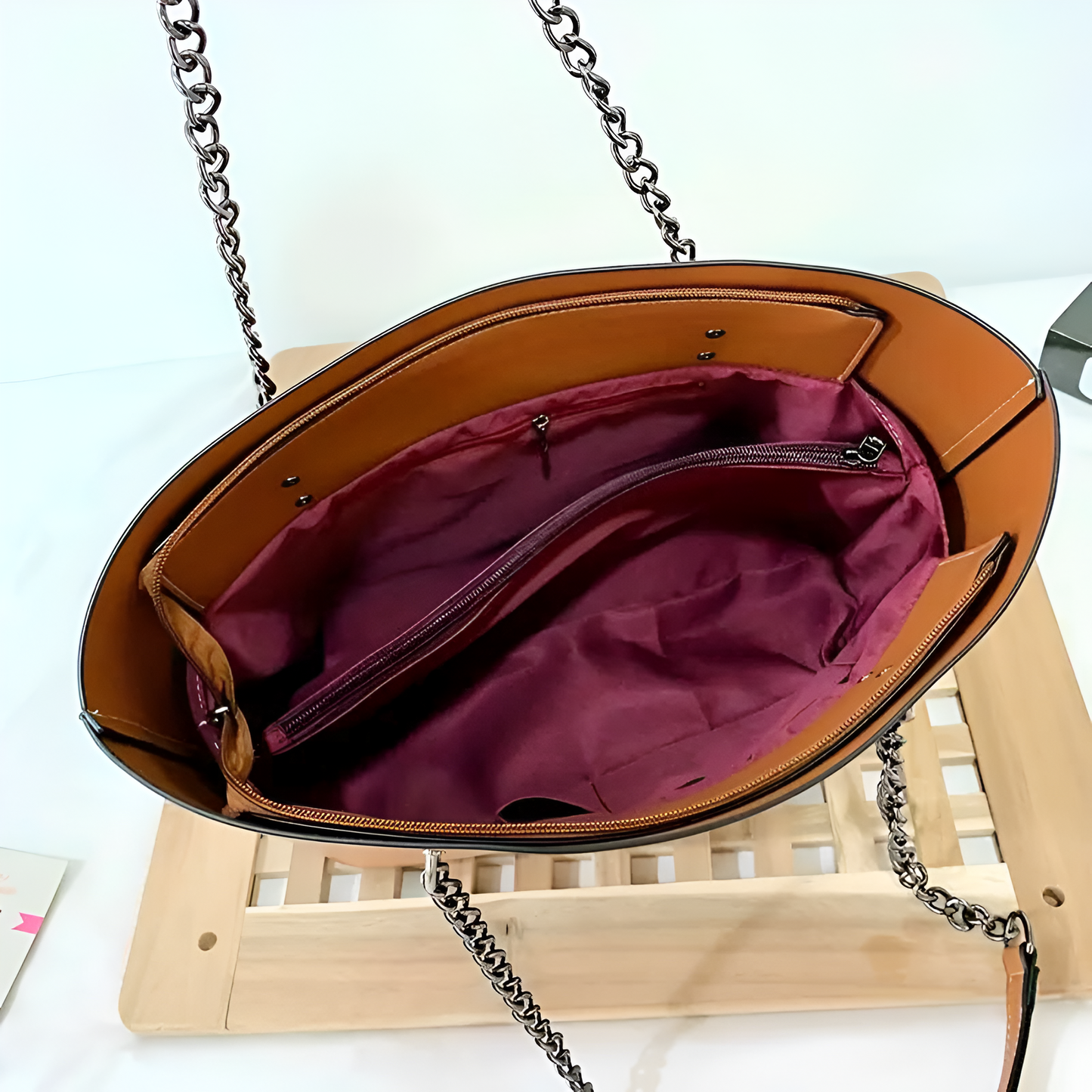 Bolso de Hombro Piel PU Urban Chain