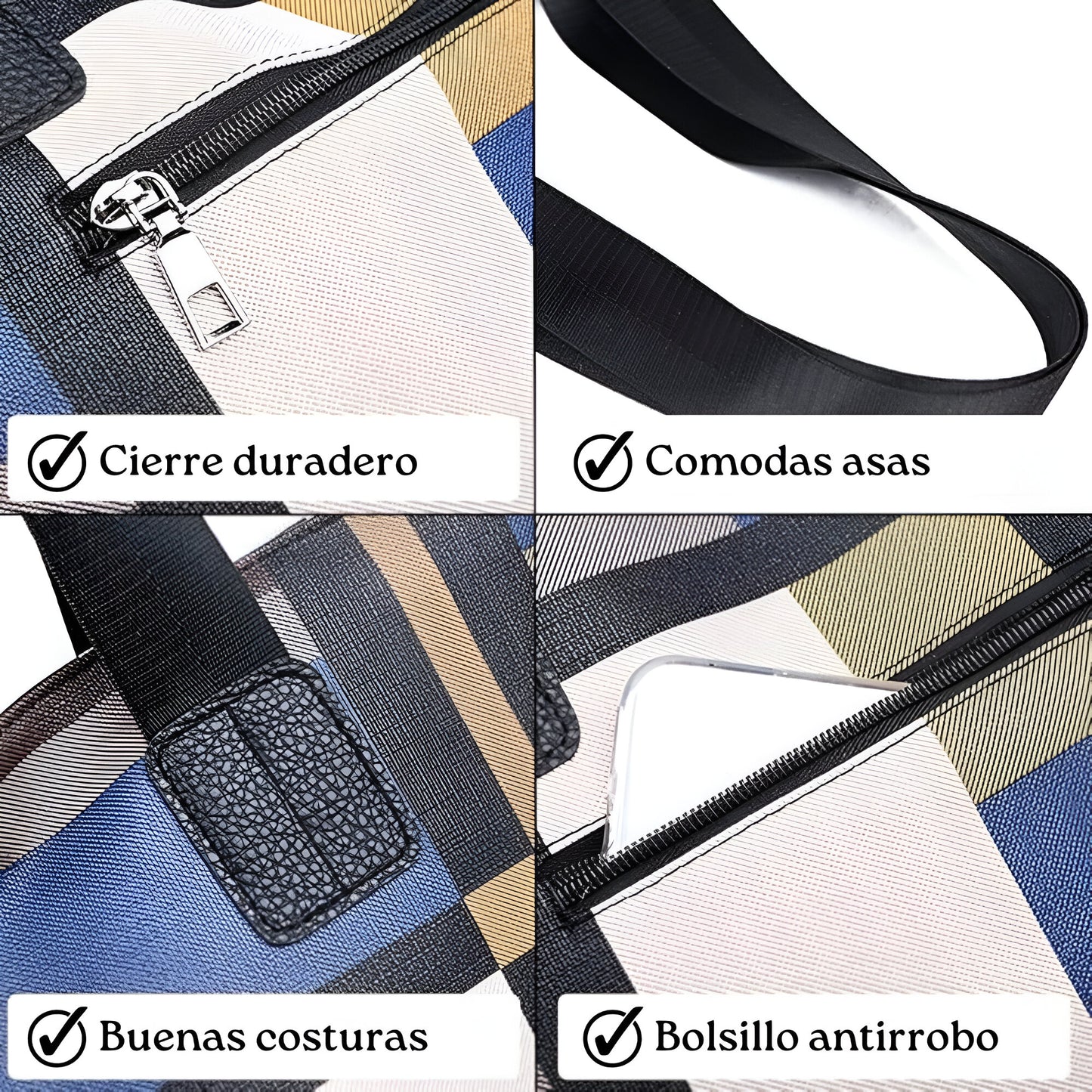 Bolso de Hombro Urban Plaid