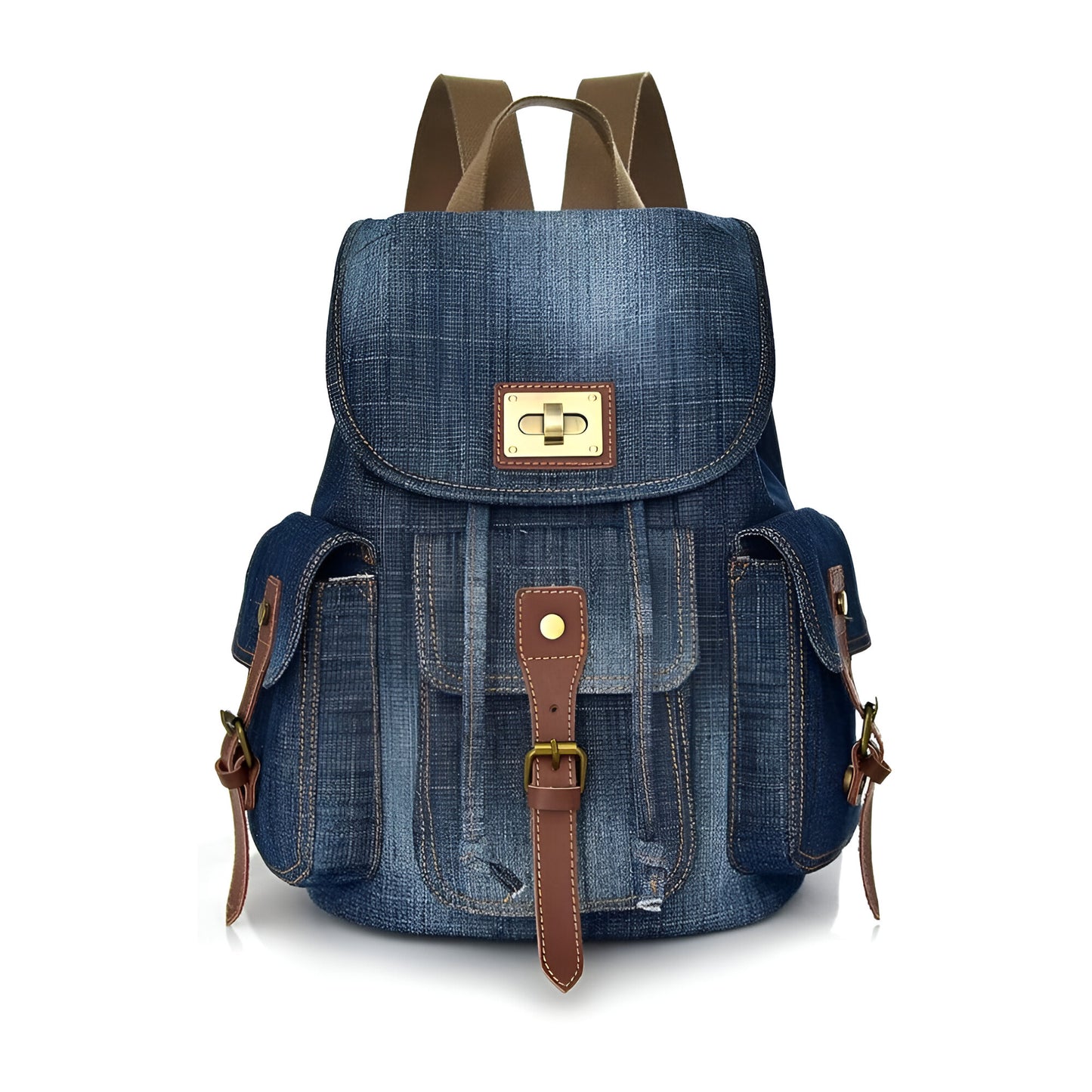 Mochila Retro Utility Denim & PU