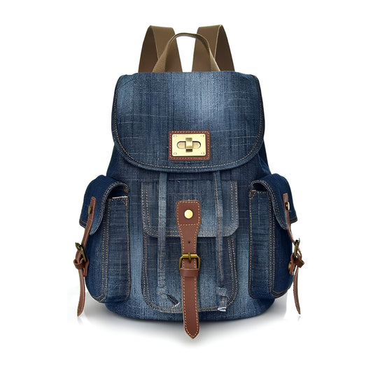 Mochila Retro Utility Denim & PU